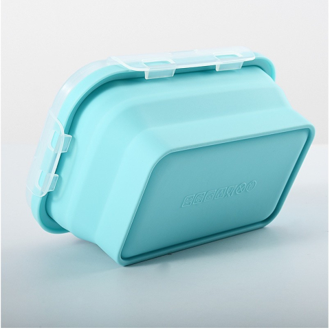 set 3 caserole pliabile silicon albastru [2]