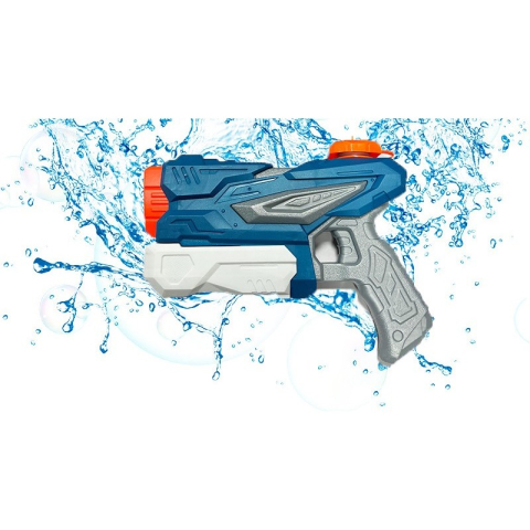 Set 3 pistoale cu apa pentru copii, capacitate mare, plastic albastru [2]