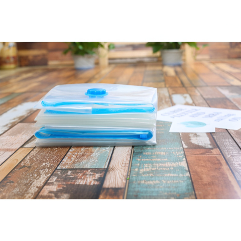 Set 3 saci de vidat haine, marimi diferite, cu pompa manuala, transparenti [3]