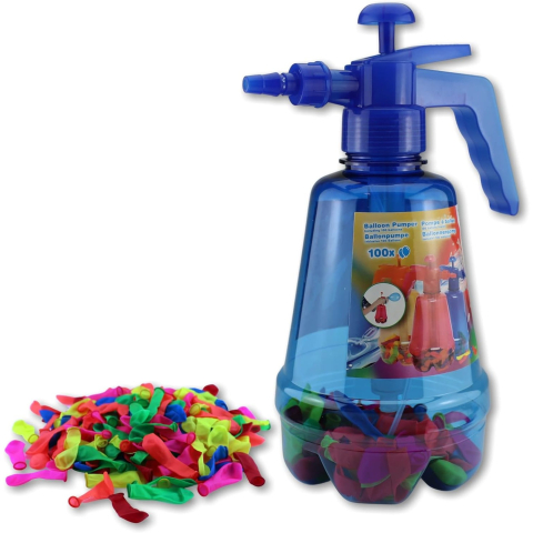 Jocuri de Indemanare - Set 300 baloane cu apa, autosigilante, rezervor 1.5L, multicolor, 34x27x10 cm