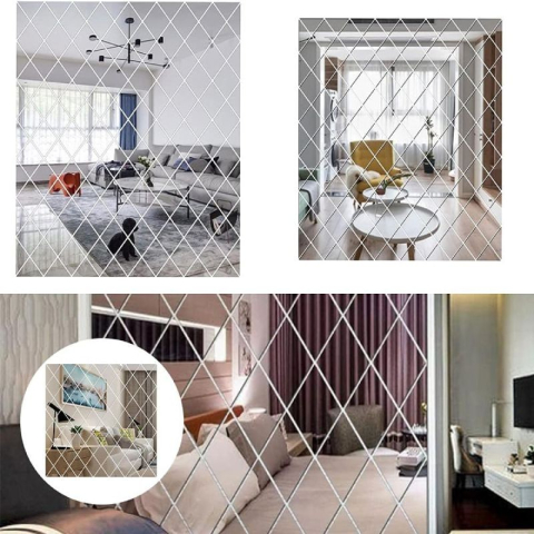 set 32 oglinzi autocolante acril forma romb [3]