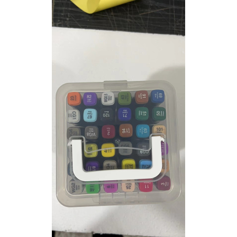 Set 36 markere cu alcool, capat dublu, cutie plastic cu maner, multicolor [9]