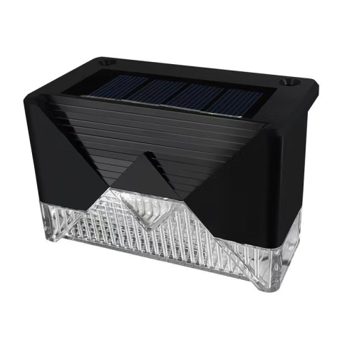 Iluminat Exterior - Set 4 aplice solare LED, iluminare alb cald, IP65, ABS+PC, montaj trepte si borduri