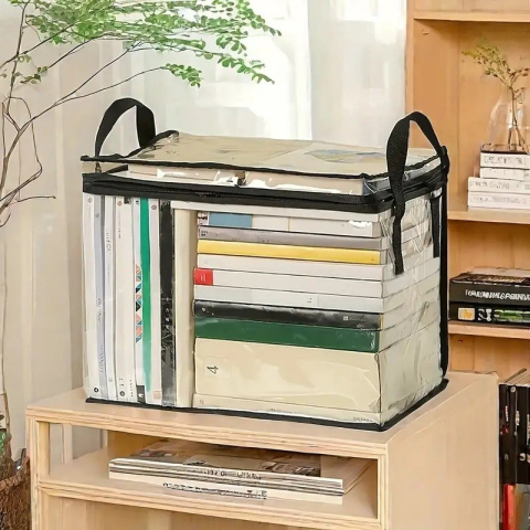 cutie depozitare transparenta pvc textil 38x24x32 cm [4]