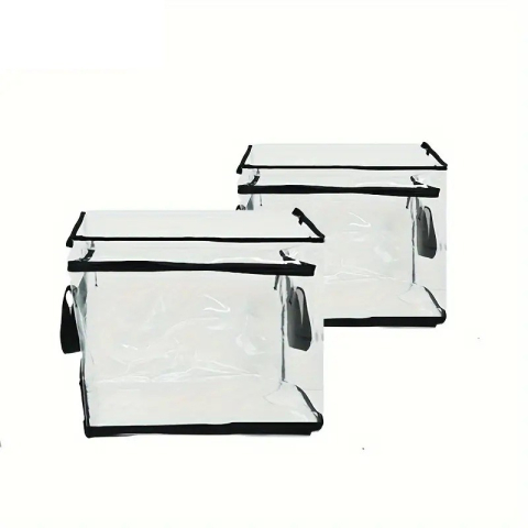 cutie depozitare transparenta pvc textil 38x24x32 cm [3]