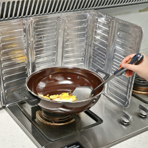 placa protectie aragaz pliabila aluminiu gri [1]