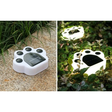 Set 4 lampi solare LED pentru gradina, model laba de urs, lumina calda, montare in pamant [5]