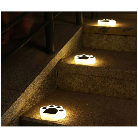 Set 4 lampi solare LED pentru gradina, model laba de urs, lumina calda, montare in pamant [8]