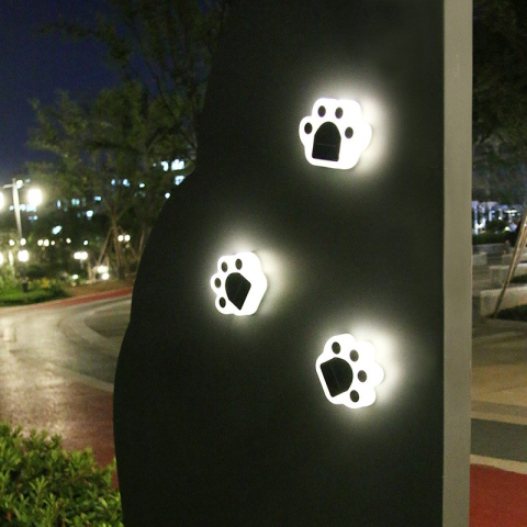 Set 4 lampi solare LED pentru gradina, model laba de urs, lumina calda, montare in pamant [13]