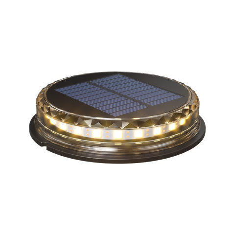 Set 4 lampi solare LED tip spot, 8 LED-uri, ABS si policarbonat, lumina alba calda [3]