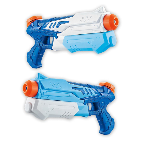 Set 4 pistoale cu apa pentru copii, capacitate 300 ml, culori albastru si roz, varsta 6 ani+ [2]