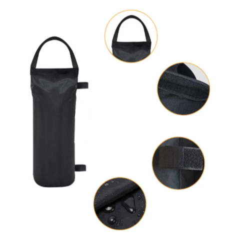 Set 4 saci ancorare cort, cu buzunar, poliester Oxford, 45x20x20 cm, negru [2]