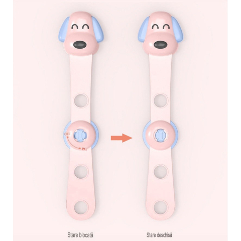 sistem blocare usi copii model catelus roz [4]
