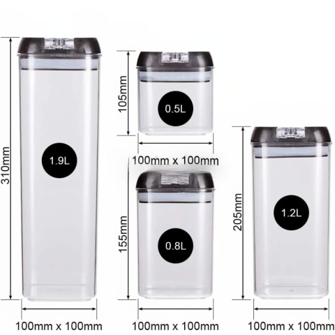 set 7 recipiente organizare alimente plastic dur transparent [8]