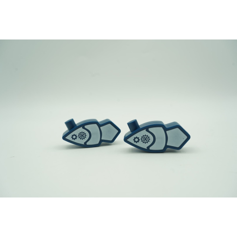 Set blocuri magnetice pentru copii, 7 piese, cutie depozitare, robotel albastru [10]