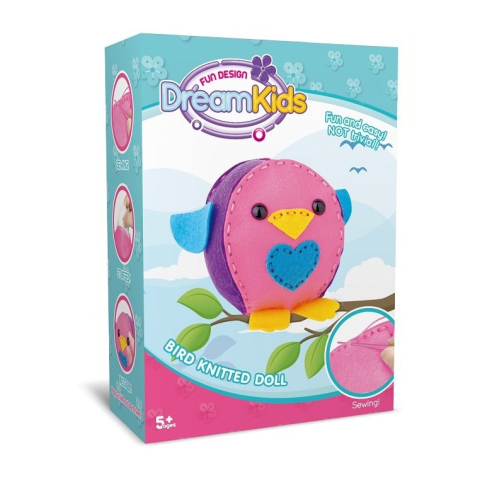 Set creatie perna pentru copii, model pasare, tesatura moale, culori stralucitoare [3]