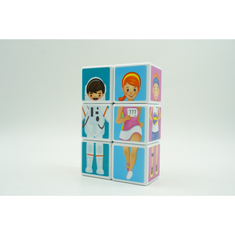 set cuburi magnetice copii 6 piese multicolor [5]