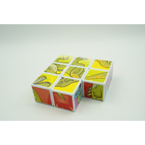 set cuburi magnetice copii puzzle dinozauri 8 piese cutie depozitare [8]