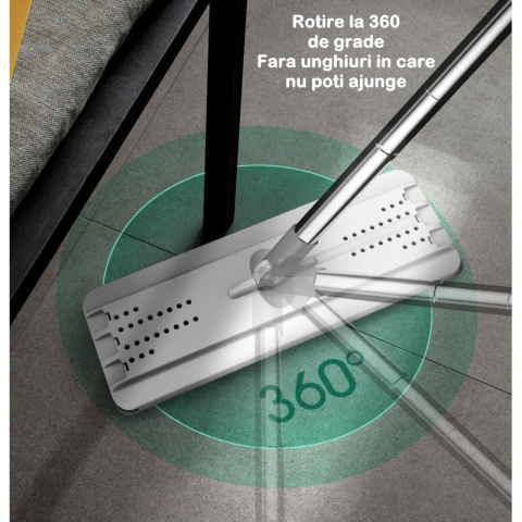 set mop plat si galeata cu storcator 5.7 l alb [10]