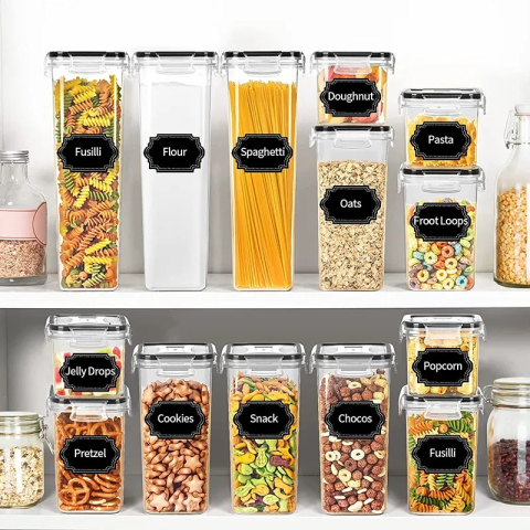 set cutii depozitare alimente plastic transparent 16 piese [1]