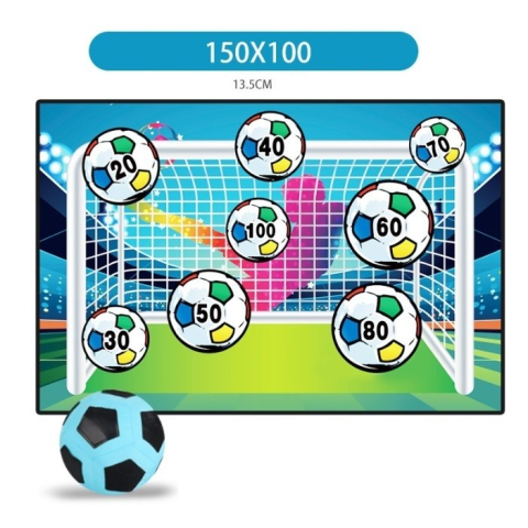 Set de fotbal pentru copii, minge cu scai, poarta textila 150x100 cm, multicolor [3]