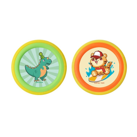 Set Interactiv Frisbee, 2 Palete Elastice, 4 Mingi, Diametru 30 cm, Multicolor [2]