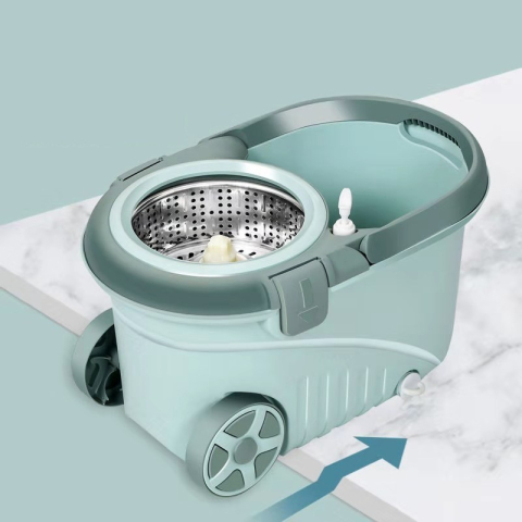 set mop rotativ galeata 8 l microfibra verde [2]