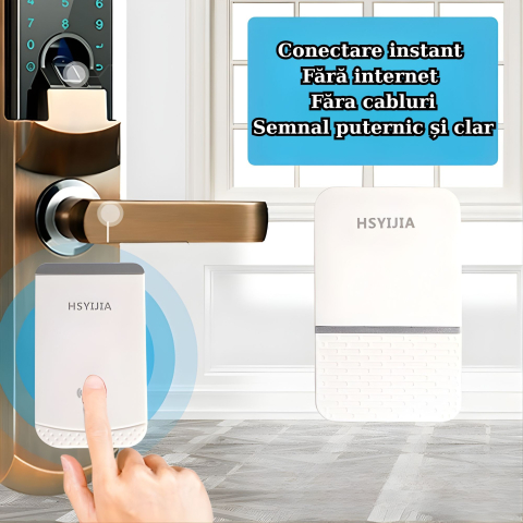 Sonerie wireless, kit cu 2 receptoare, 38 melodii, rezistenta la stropi [2]