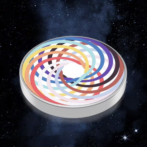 Spinner giroscopic metalic, model spirala multicolor, otel inoxidabil, 3.8 x 0.6 cm [1]
