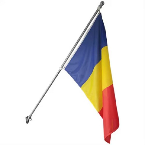 Casa & Gradina - Steag tricolor Romania, cu bat pentru fixare, 90 x 150 cm