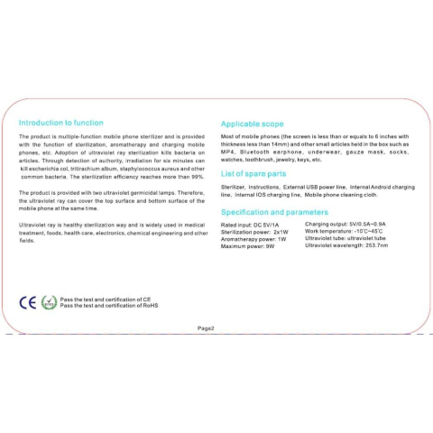 Sterilizator UV pentru telefoane, cu difuzor aromaterapie, incarcare USB, alb [2]