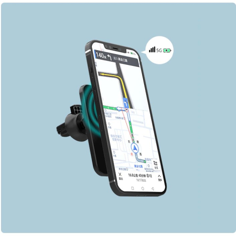 suport auto incarcare wireless tip magsafe 15w negru [3]