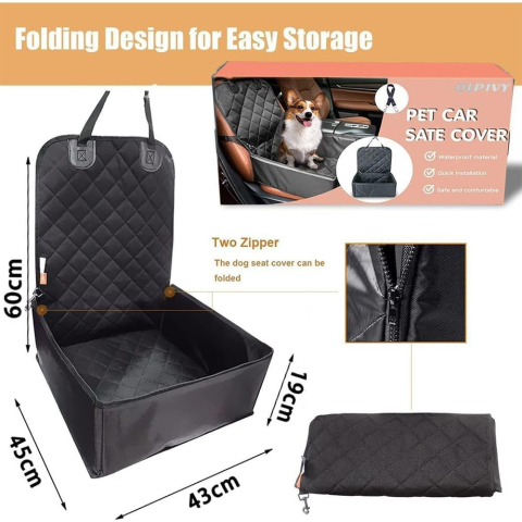 suport animale companie masina gri 45x43x60 cm [3]