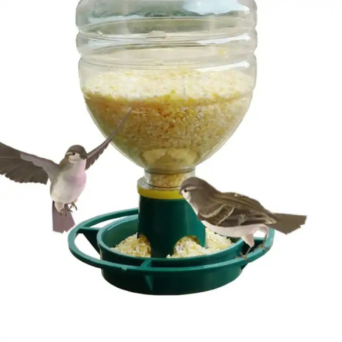 Outdoor & Camping - Suport pentru hrana pasari, model compact, din plastic verde, 12.5 x 3.8 x 2 cm