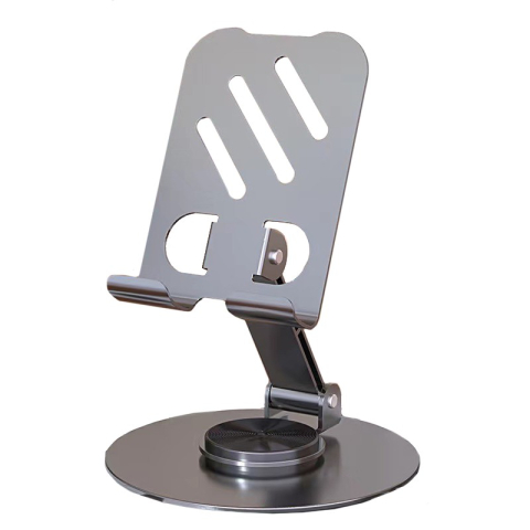 Accesorii Telefon - suport rotativ telefon pliabil metalic gri