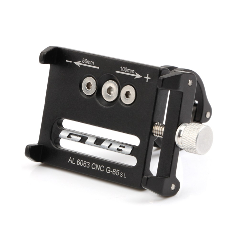 Suport telefon pentru bicicleta, model G-85SL, brate ajustabile, aluminiu negru [2]