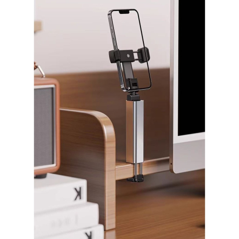 suport telefon mobil portabil pliabil telescopic rotativ plastic gri [2]