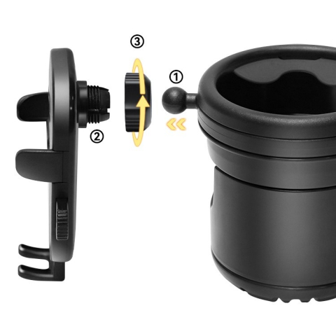 Suport universal 3in1, cu rotire 360°, din ABS, negru [9]
