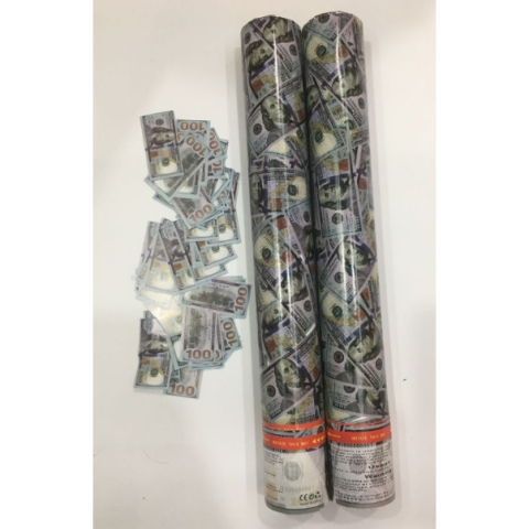 Tub confetti, model Money, eliberare prin rasucire, 30x5 cm, multicolor [2]