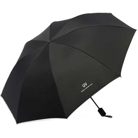 Casa & Gradina - Umbrela pliabila, protectie UV 50+, cadru otel, 96 x 67 cm, negru