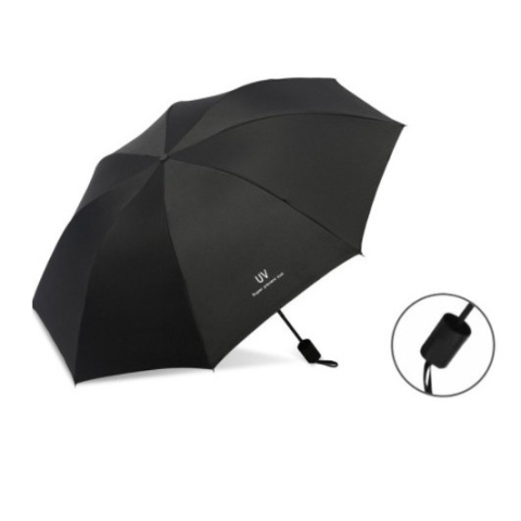 Umbrela pliabila, protectie UV 50+, cadru otel, 96 x 67 cm, negru [1]