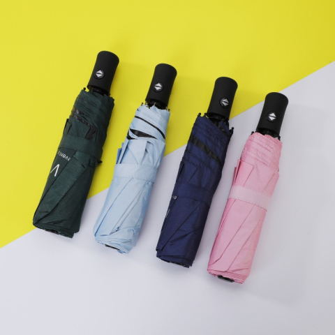 umbrela pliabila semi-automata protectie UV cadru otel roz [4]