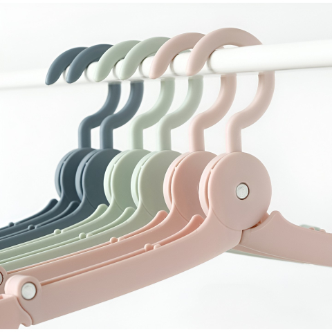 Umeras pliabil de calatorie, mini cuier portabil, design ajustabil, roz [4]