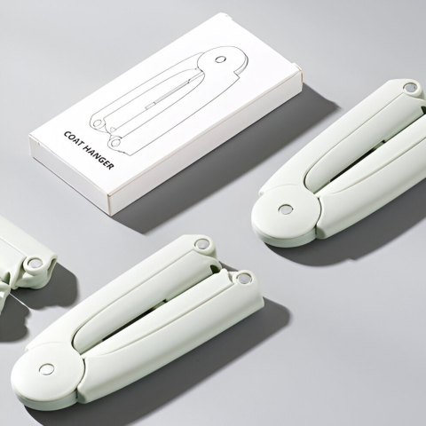 Umeras pliabil de calatorie, mini cuier portabil, design compact, verde [4]