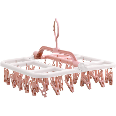 Curatenie Casa - Uscator de rufe suspendat, 40 carlige, rotire 360 grade, pliabil plastic