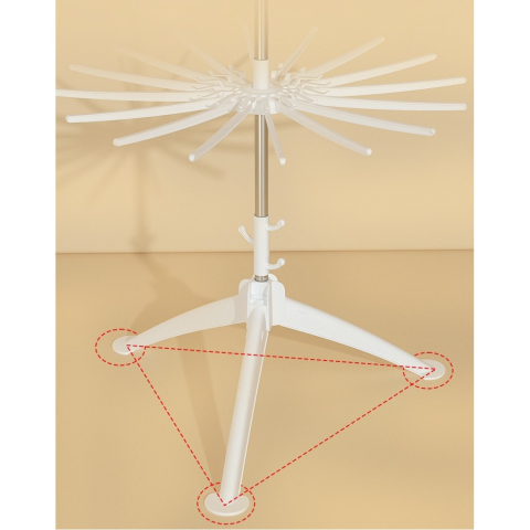 Uscator de rufe vertical, 2 niveluri, pliabil, rotire 360 grade, 130 x 75 cm, alb [6]