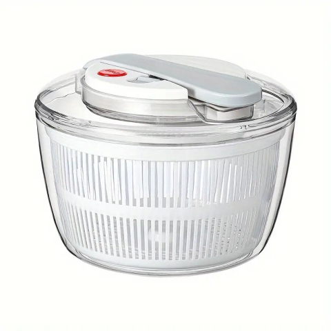 Bucatarie & Gatit - Uscator manual pentru salata si verdeturi, capacitate 3L, plastic alb