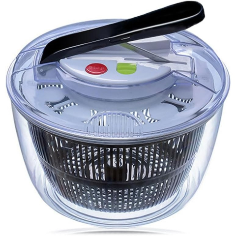 Uscator manual pentru salata si verdeturi, capacitate 5L, plastic negru [6]