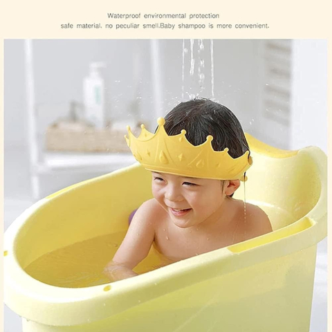 Viziera de protectie pentru baie copii, model coroana, silicon moale, dimensiune ajustabila [4]