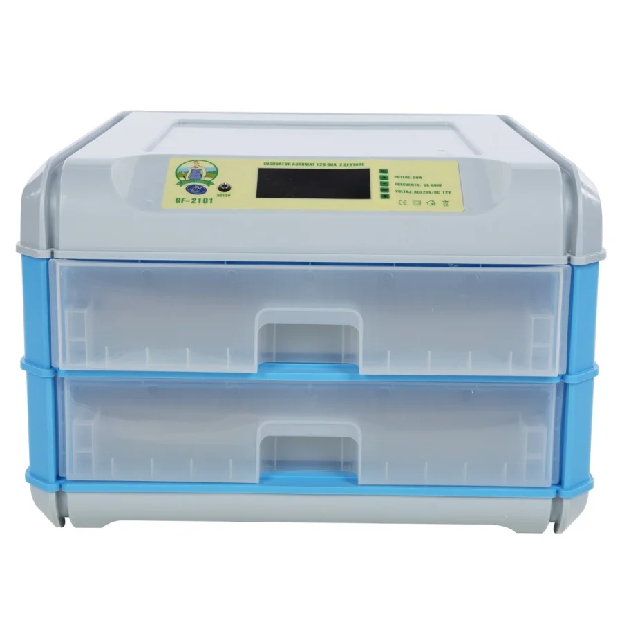 Incubator electric Micul Fermier capacitate 128 oua, 2 etaje, alimentare 220V/12V [2]